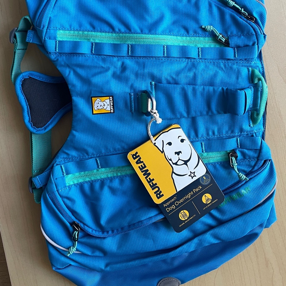 Ruffwear Teal and Turquoise Dog Harness